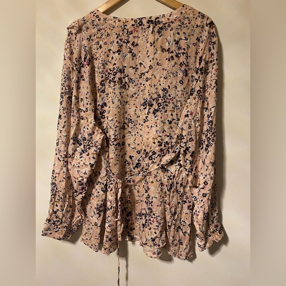 NWT-Long Blouse With Pintucks and Ruffles - In Every Story-4X - Picture 6 of 7